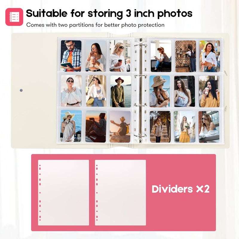 Tugle A4 Kpop Photocard Binder with 25 Pages 9 Pocket, 2x3 inch Kpop Photocard Holder Book, Photo Album for Fujifilm Instax Mini Camera Polaroid Printer Photo Film (Purple) - Image 4